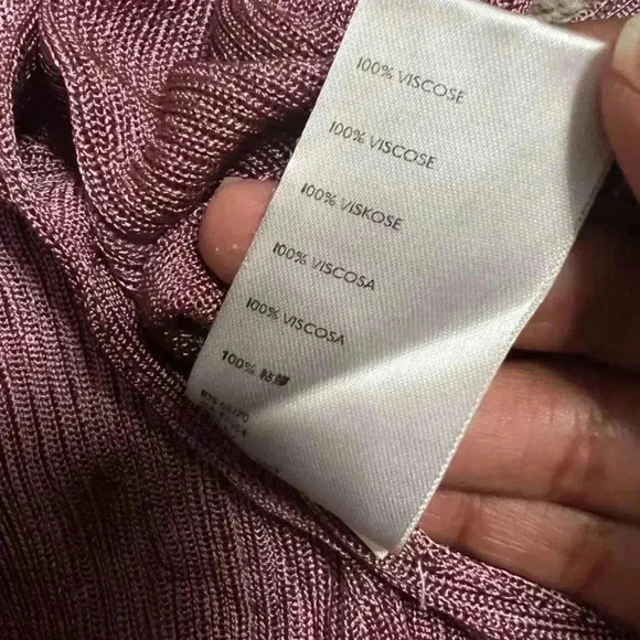 Free people mauve button down viscose stretch knit long sleeve top - Picture 5 of 5